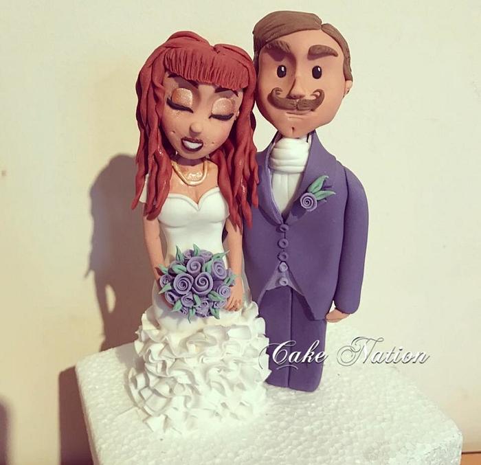 Bride and Groom Cake Topper