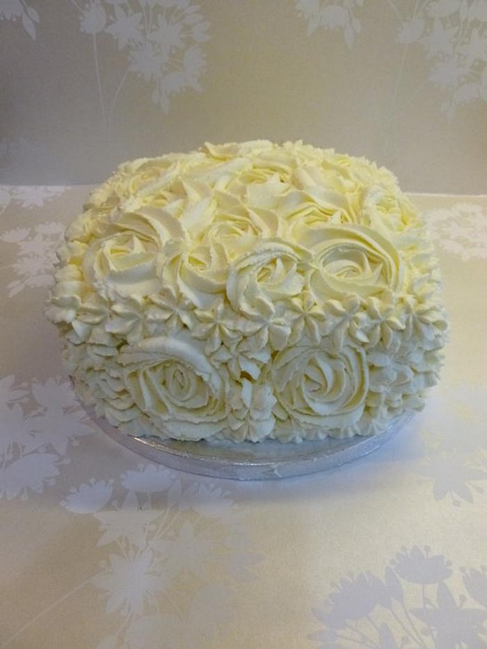 Rose swirl cake