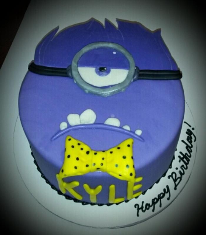 Purple Minion Cake
