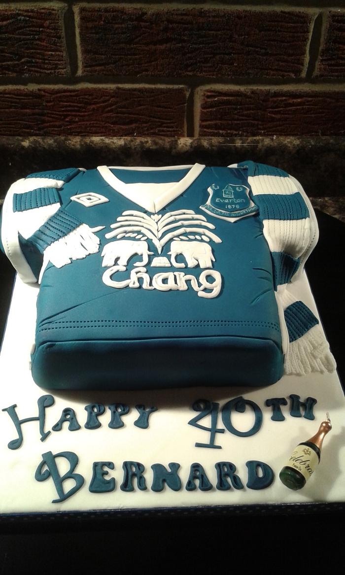 Come on you blues!!! - Everton 40th Birthday cake.