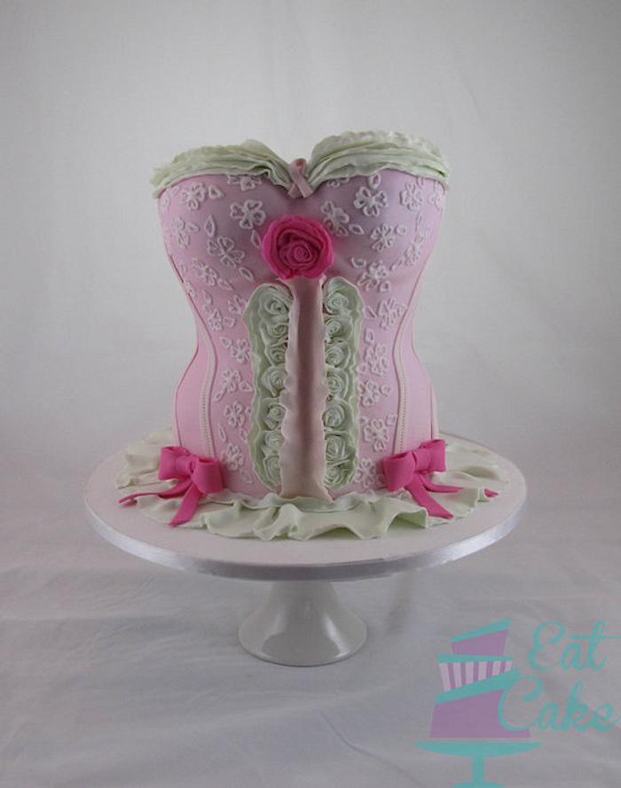 Corset Cake for Breast Cancer Foundation