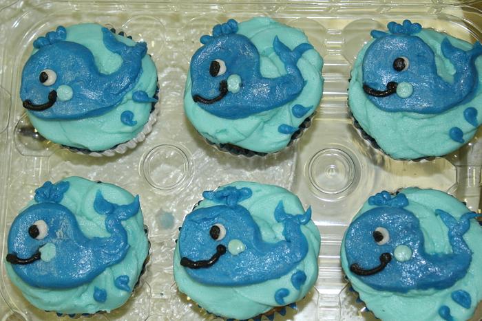 Whale cupcakes Buttercream