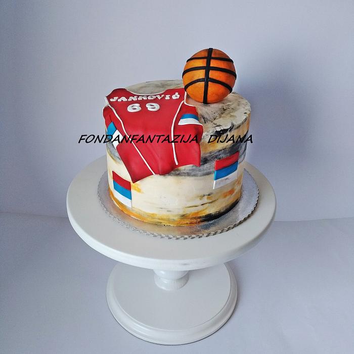 Basketball Cake Decorated Cake By Fondantfantasy Cakesdecor 