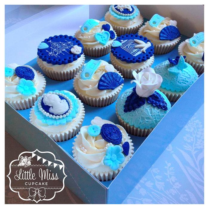 "Something Blue" cupcakes