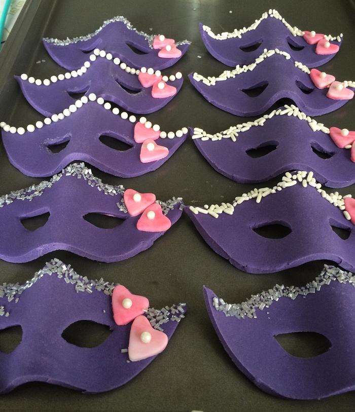 Mask cupcake toppers