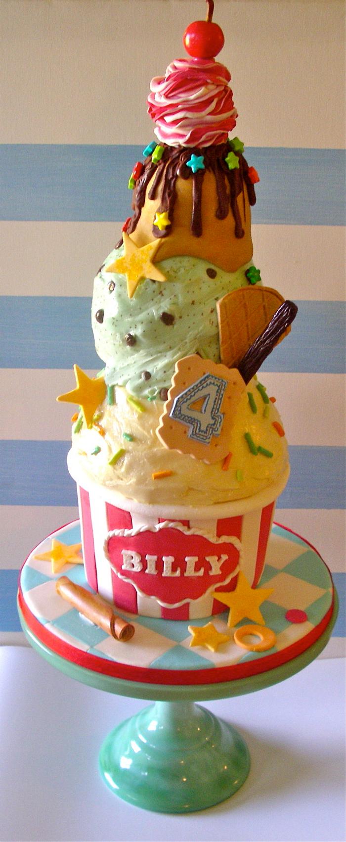 Ice cream cake for Billy