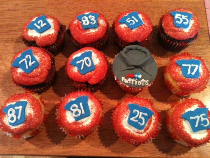 Belichick and the boys cupcake style 