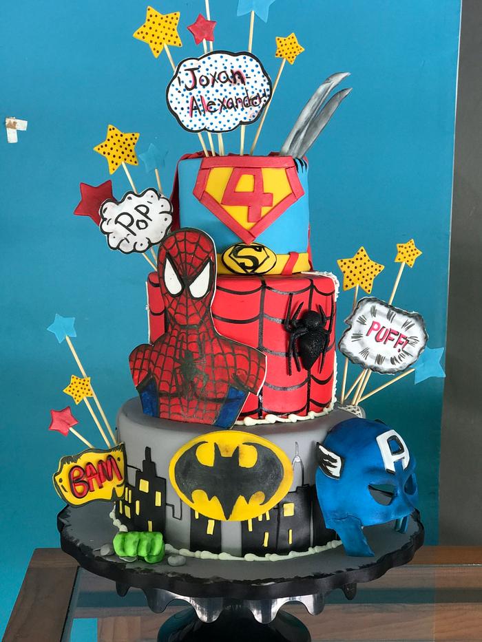 Súper heroes cake !!