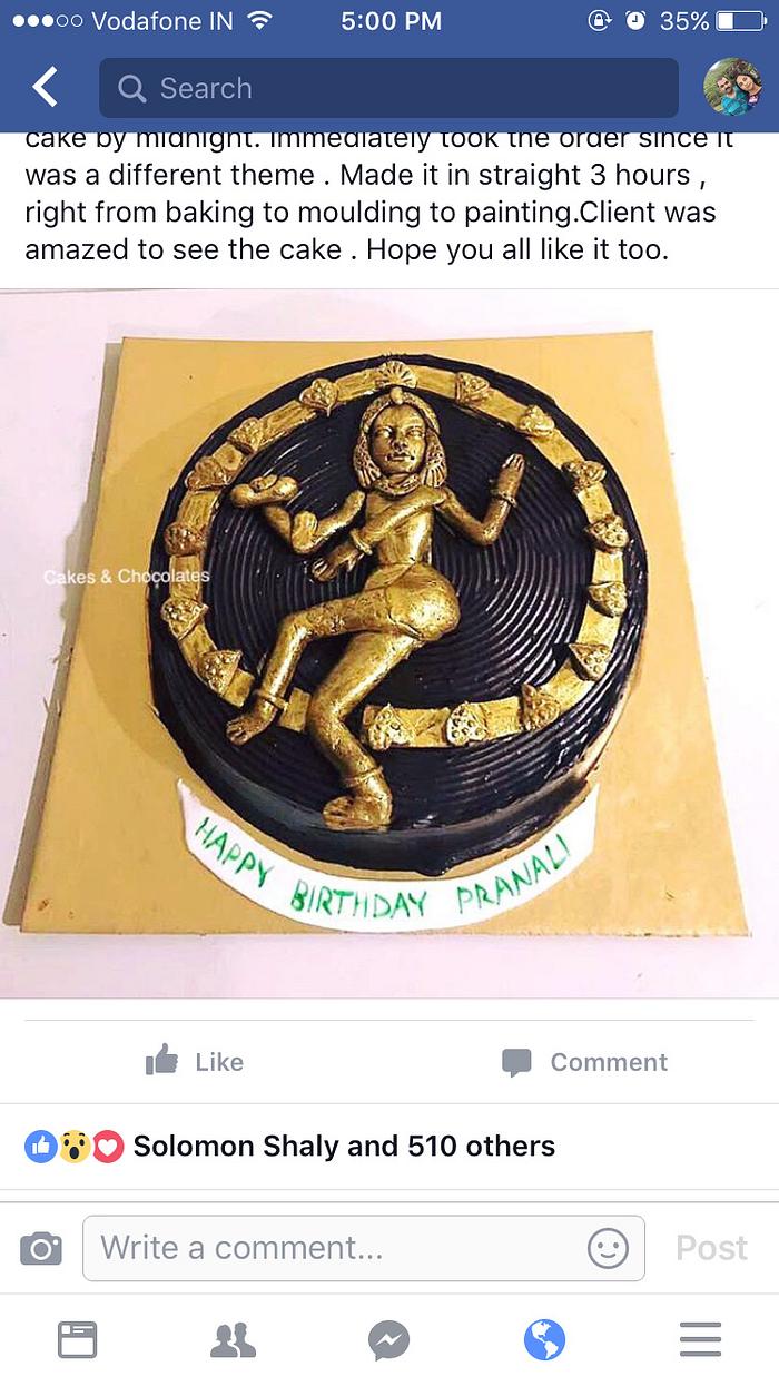 Bharatnatyam cake 