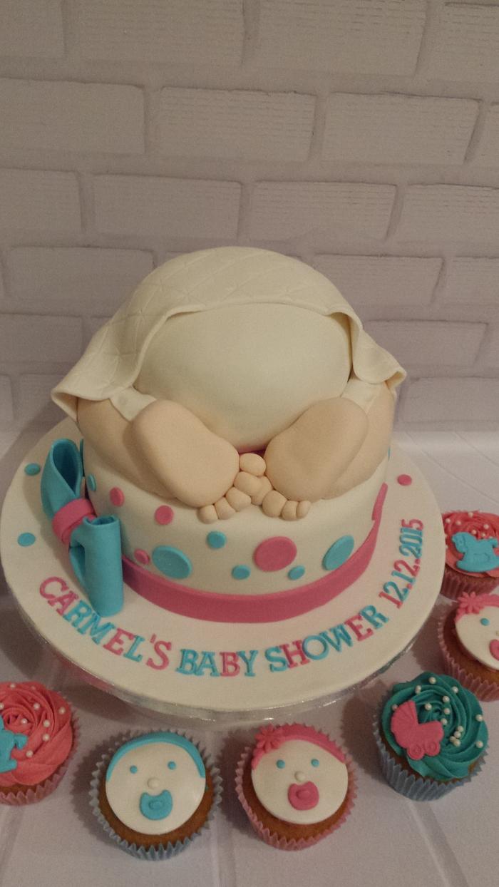 Baby Shower Cake &Cupcakes