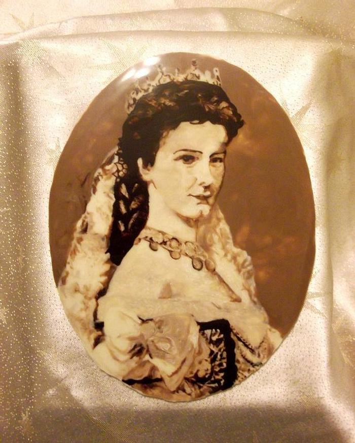 Queen Elisabeth Sissi chocolate paintig