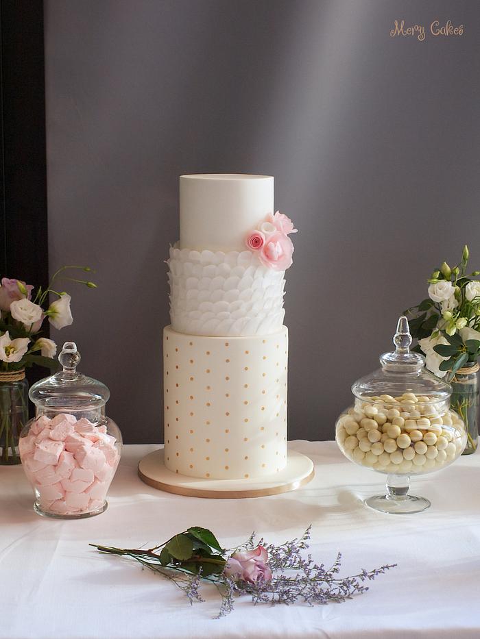 Wafer paper wedding cake