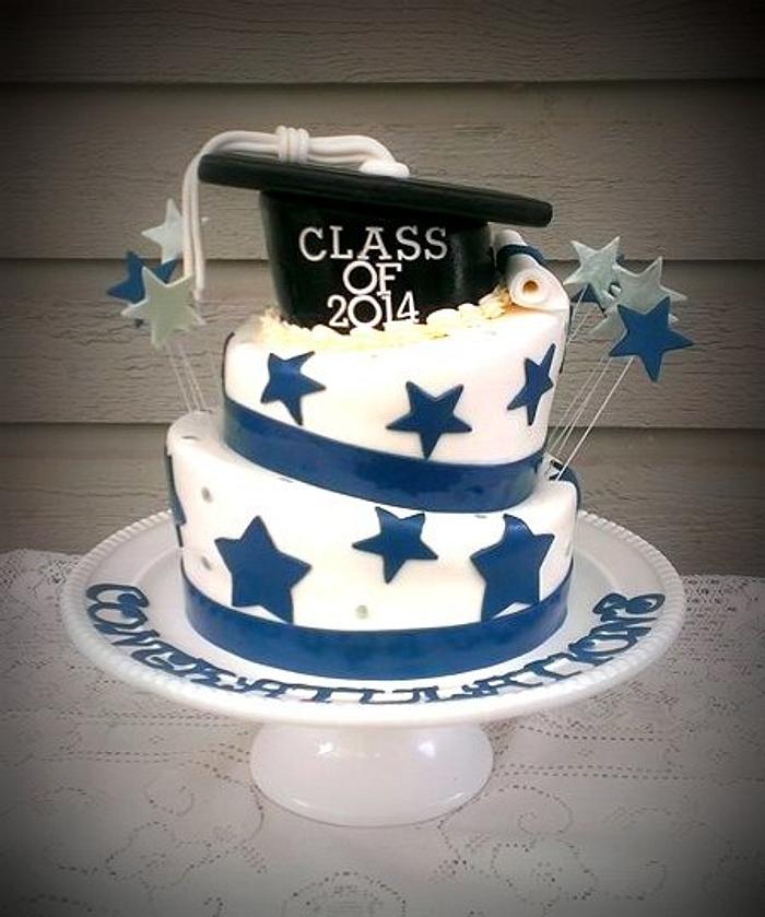 Topsy Turvy Grad Cake