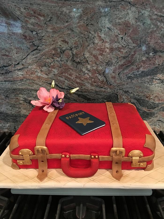 Passport Suitcase Cake 
