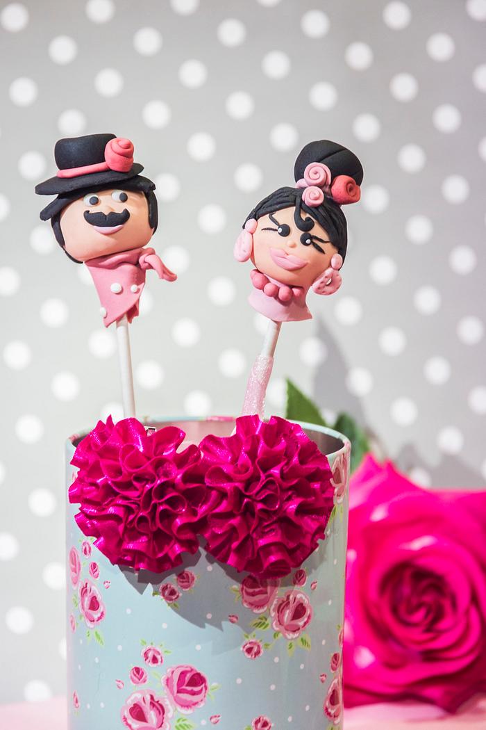 Cake pops Flamencos