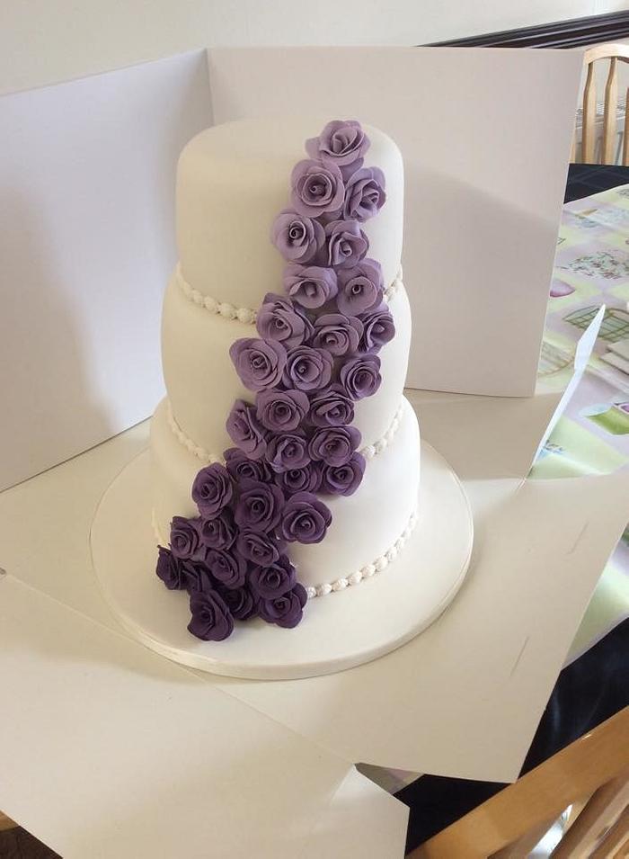 Shades of Purple ,Lilac Wedding Cake 