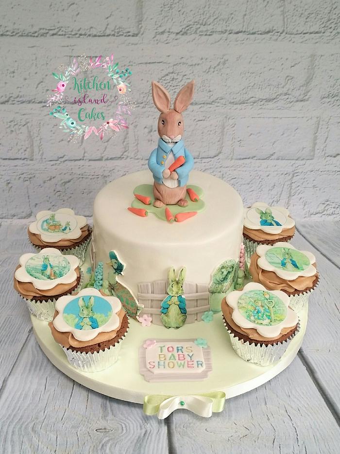Peter Rabbit Baby Shower - Decorated Cake by Kitchen - CakesDecor
