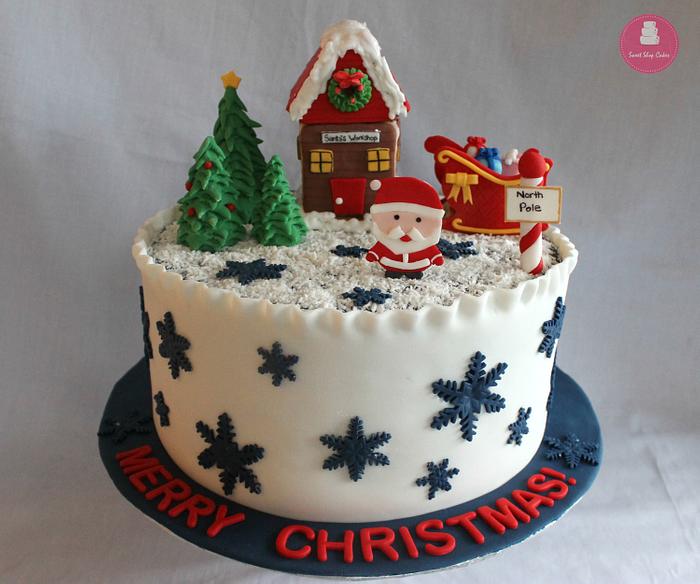 Christmas themed cake