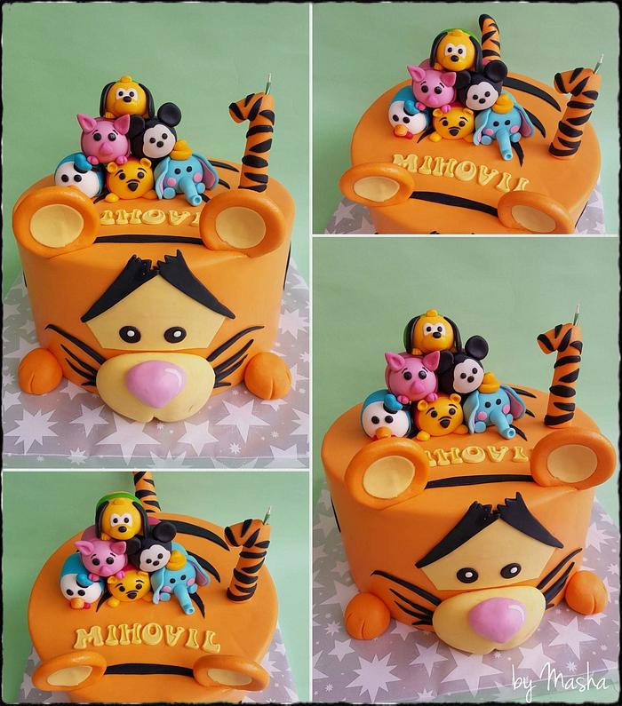 Tiger and friends cake