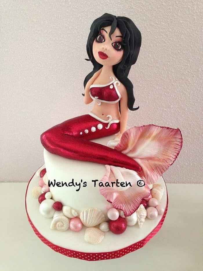 Mermaid cake topper.