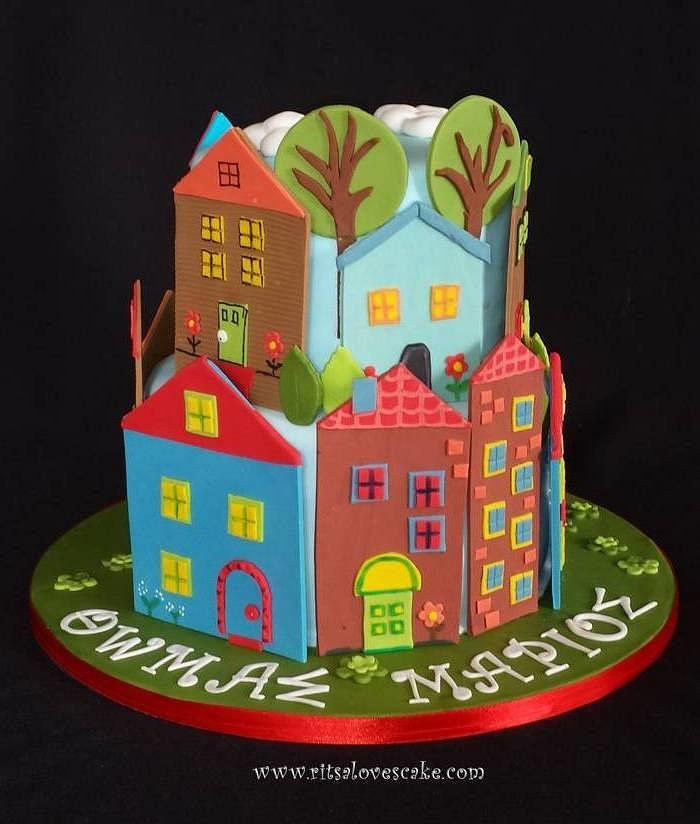Houses cake