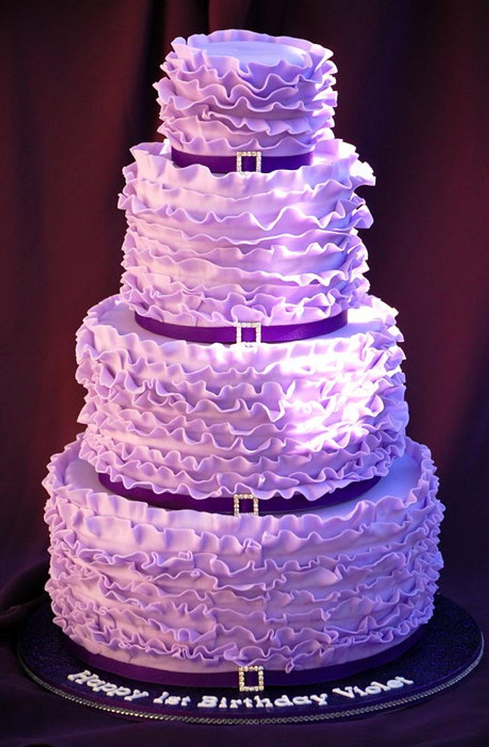 Violet's Violet Ruffle Cake