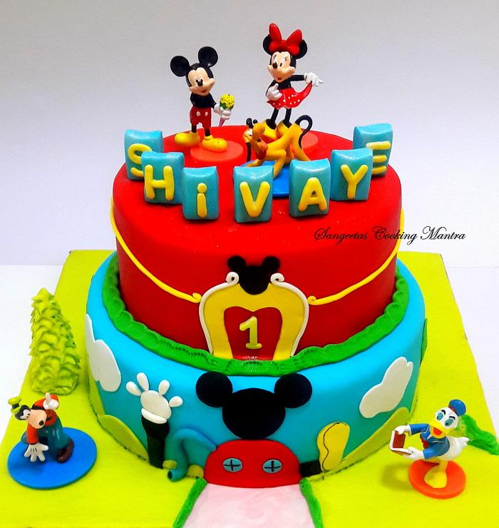 Mickey Mouse club house theme cake 