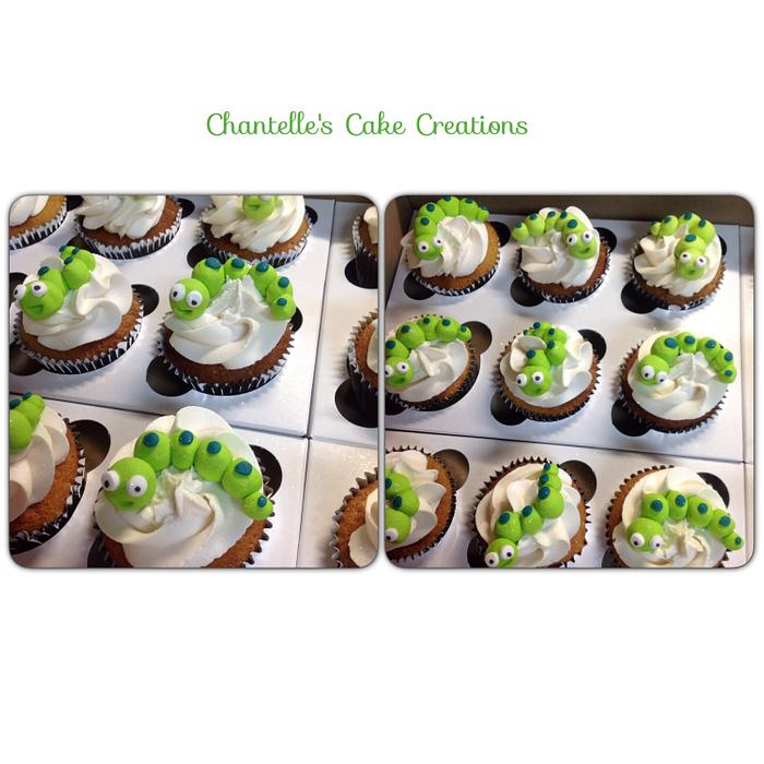Caterpillar cupcakes