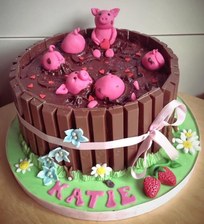 Piggy Love in the Mud Cake!!!