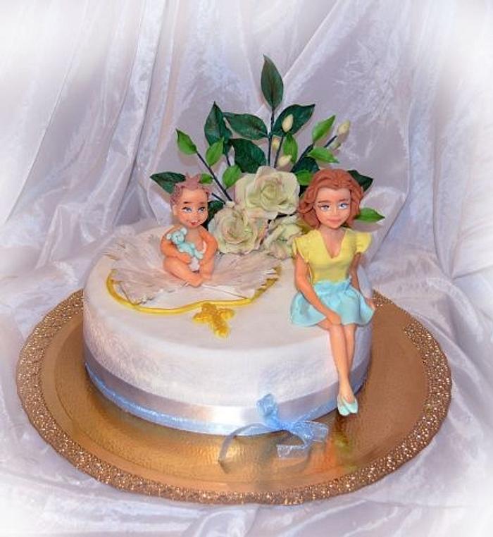 a cake for a baptism