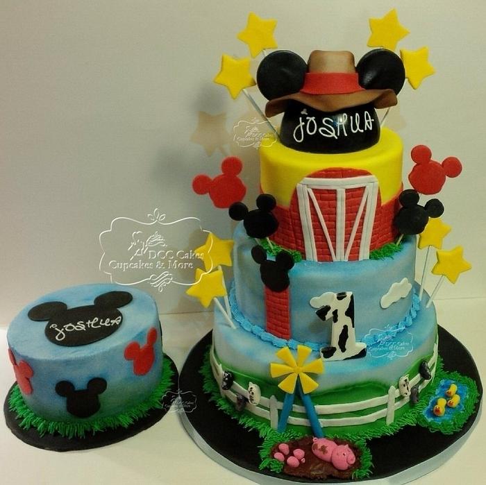 Mickey Mouse Farm Themed Cake