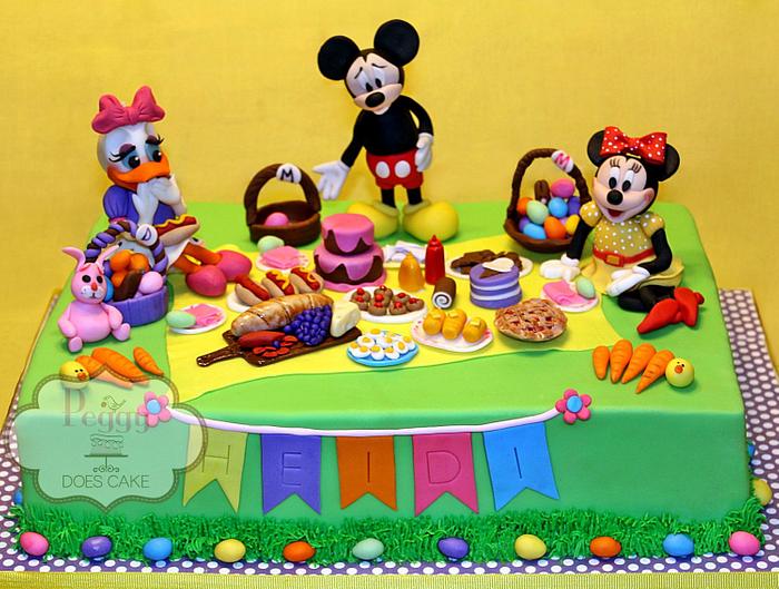 Poor Mickey!  (Heidi's Easter Picnic Cake)