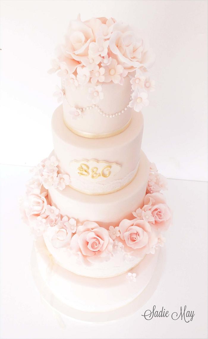 Blush Wedding Cake 