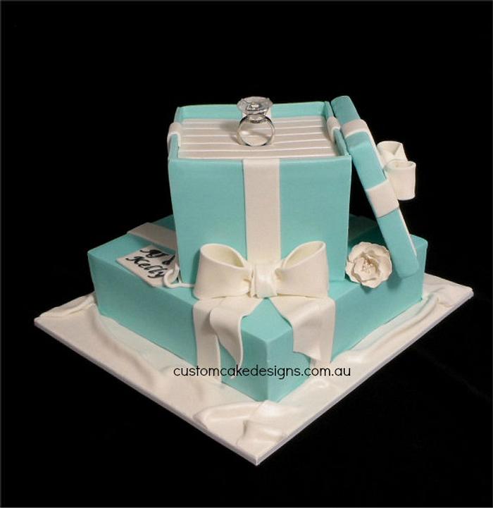 Engagement - Tiffany Ring Box Cake