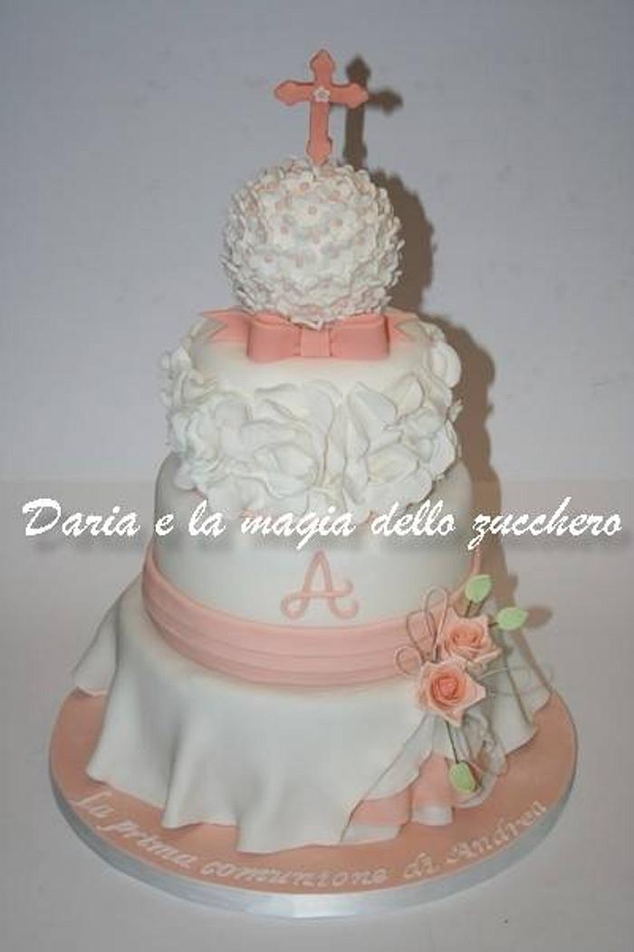First communion cake - Decorated Cake by Daria Albanese - CakesDecor