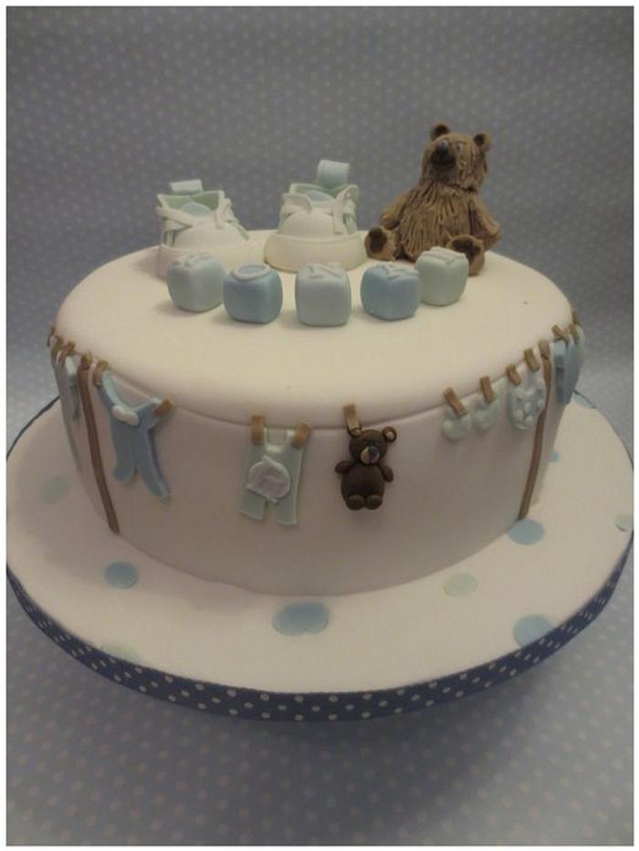 Washing Line Christening cake