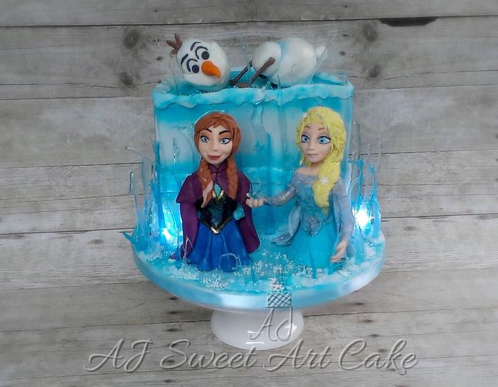 Frozen birthday cake 