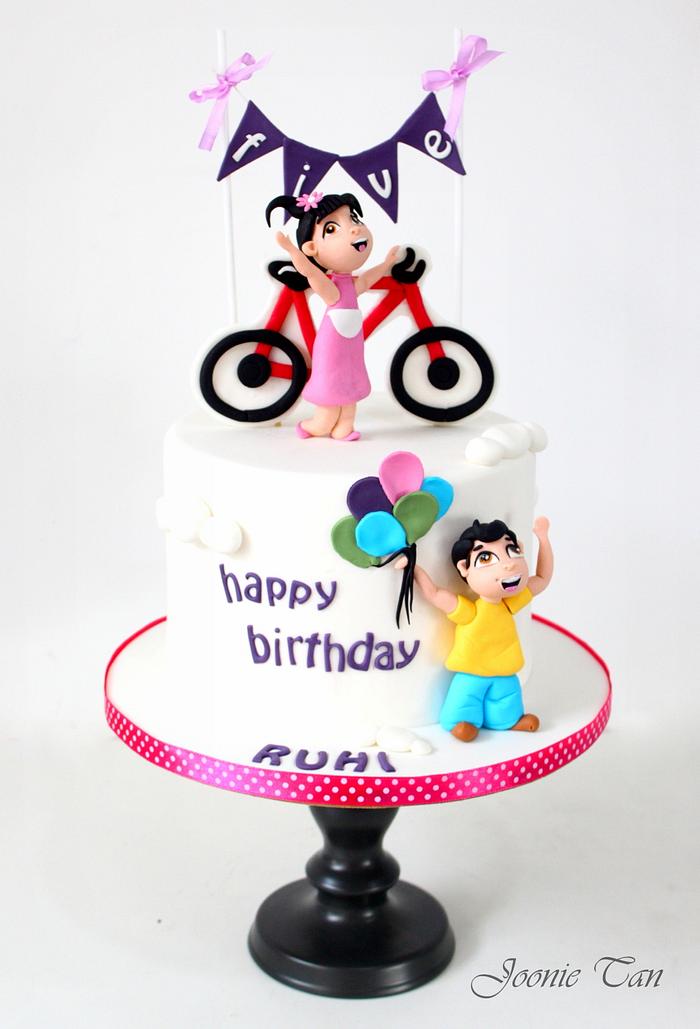 Ruhi's 5th birthday - Decorated Cake by Joonie Tan - CakesDecor