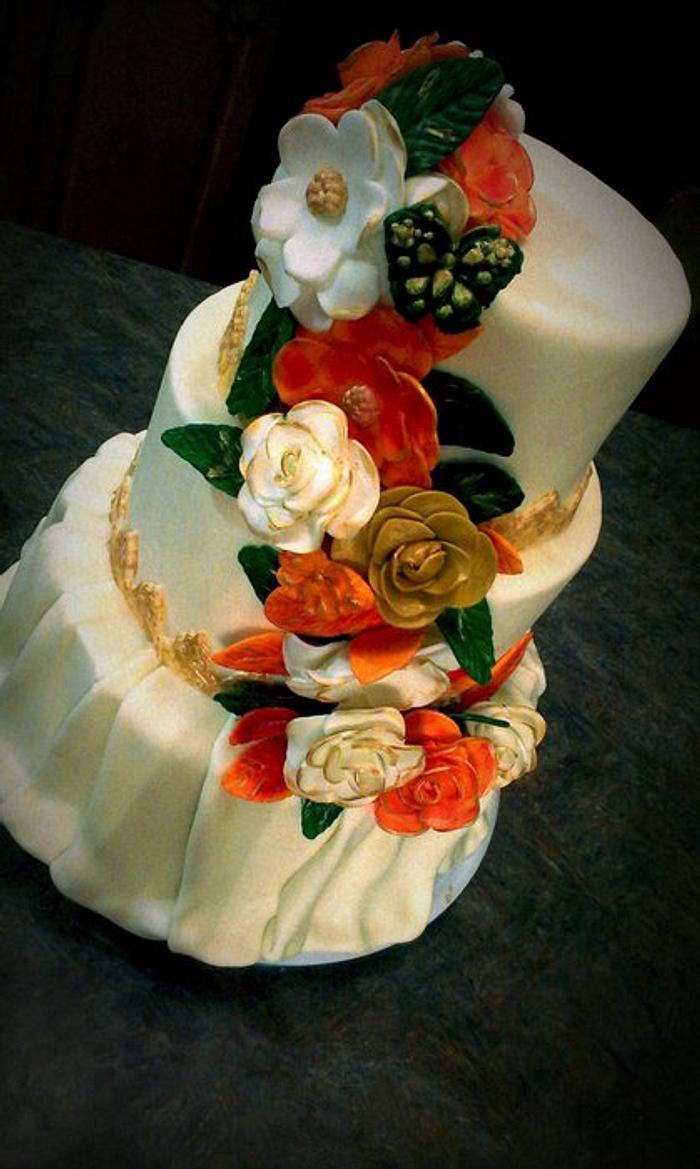 Fall Anniversary Cake