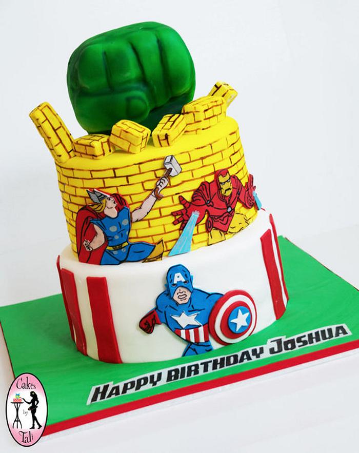 Avengers Cake Comics style