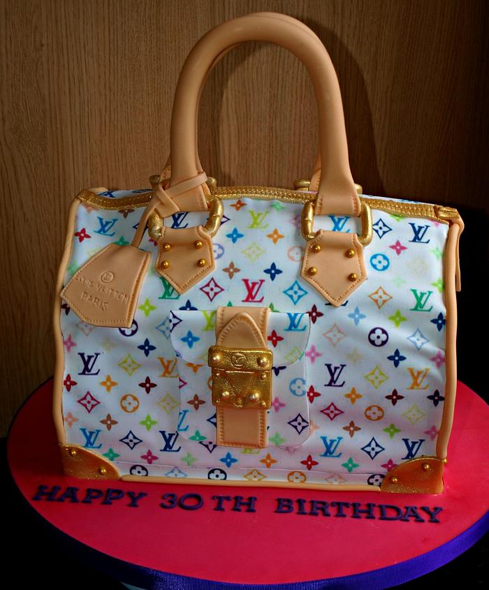 Louis Vuitton Bag - Decorated Cake by Delicia Designs - CakesDecor