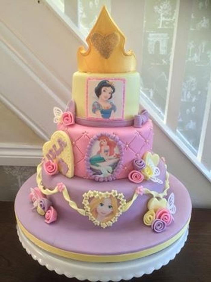 Pretty 3 tiered Princess Cake