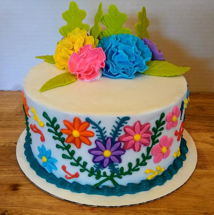 embroidered fiesta cake | The Baking Fairy - The Baking Fairy
