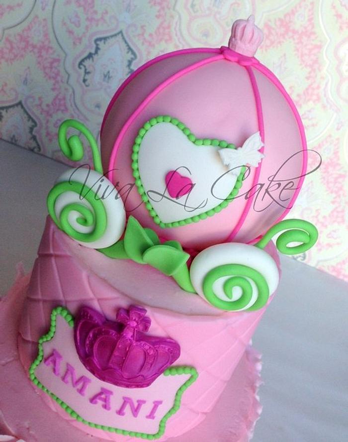 Pink Princess Carriage Cake 