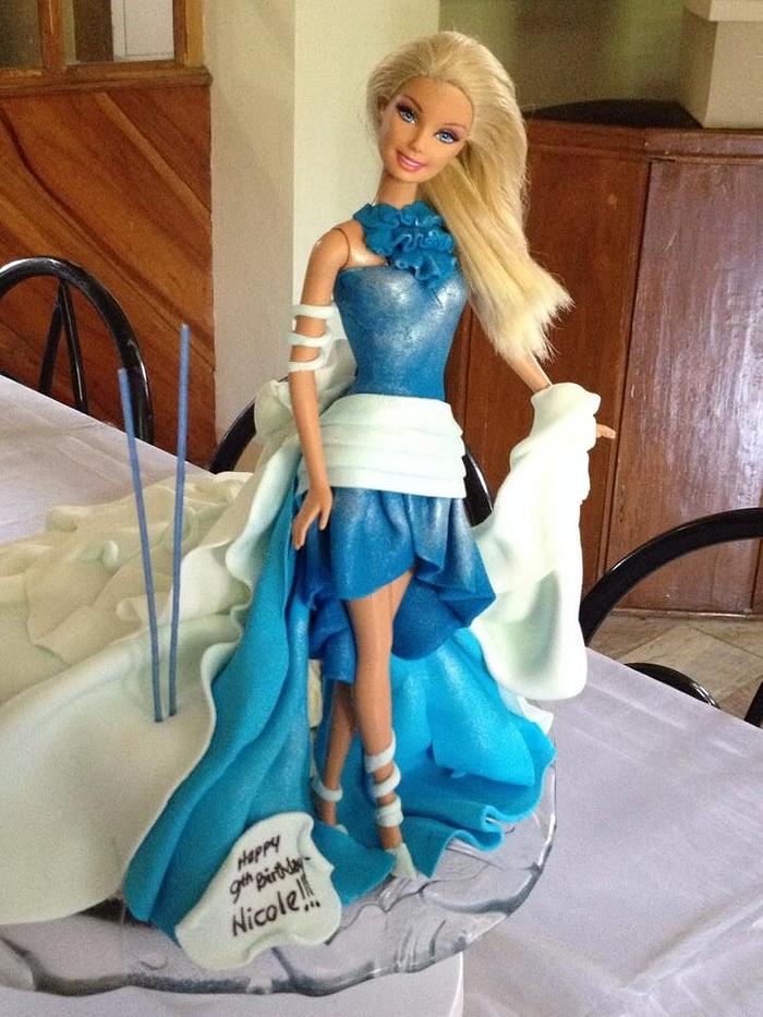 Barbie cake for my little sister's birthday!