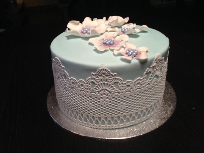cake with lace