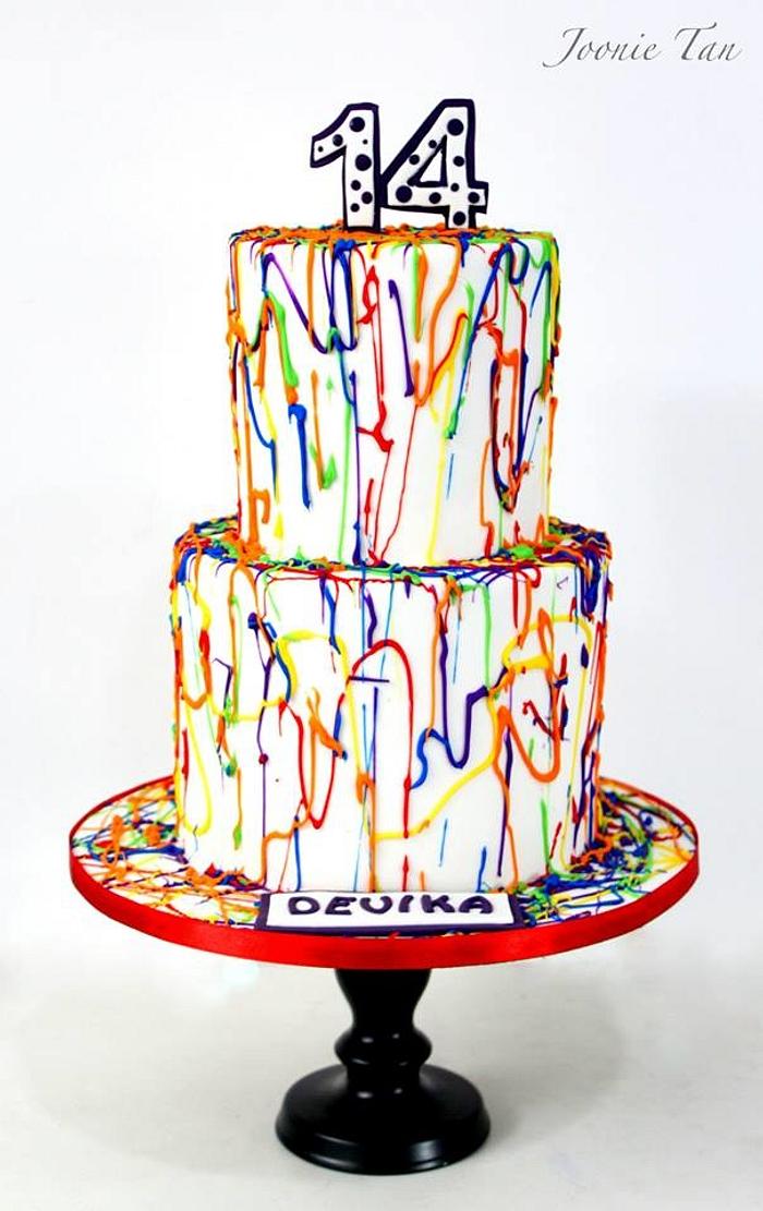 Colourful Abstract Cake 