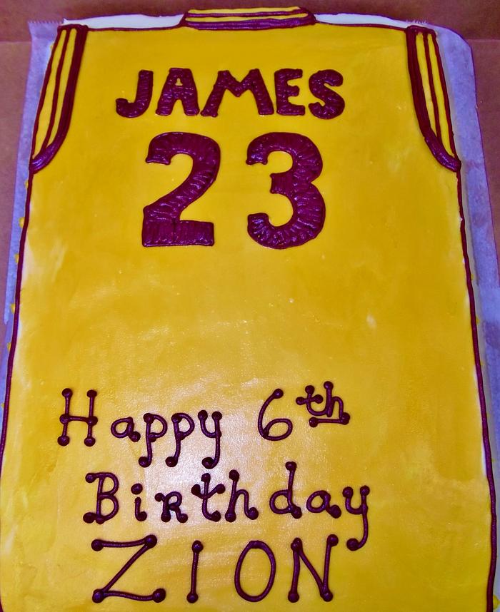 LeBron James Jersey cake  