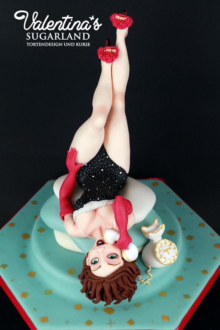 PinUp Girl made of modelling paste