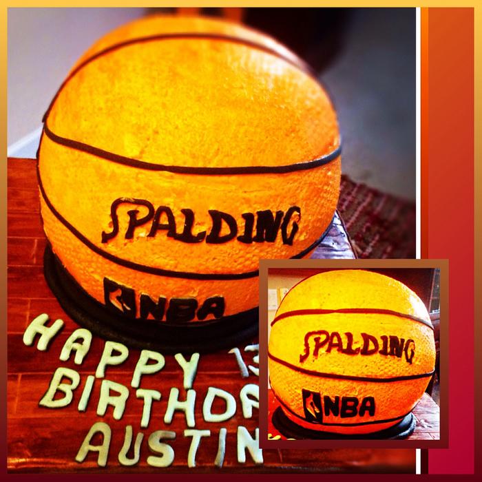 Basketball ball cake
